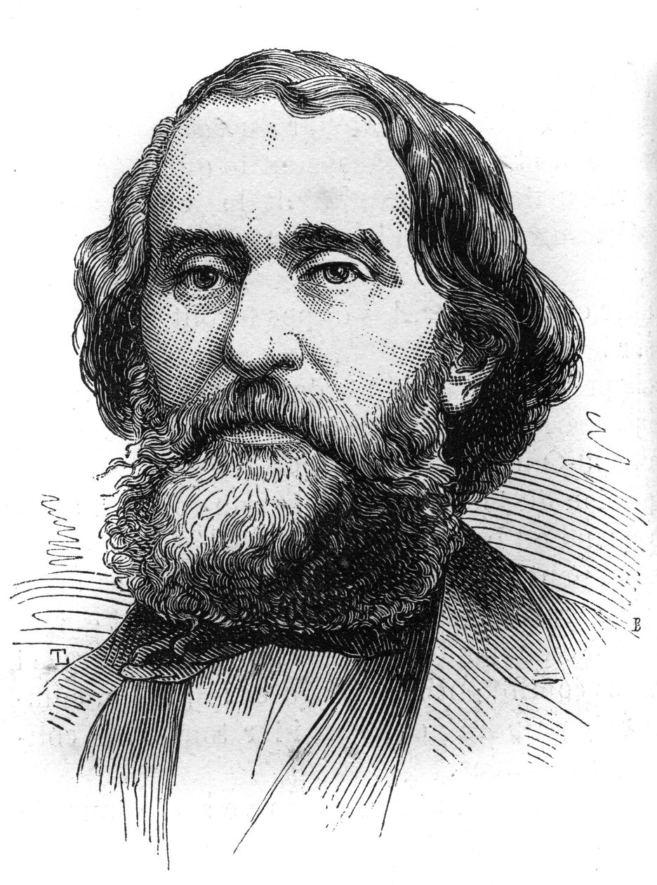 صورة بارتولومي ميتري (1821-1906) ، رئيس الأرجنتين. نقش في "" Le Monde Illustré "" رقم 1230 بتاريخ 24 أكتوبر بواسطة المدرسة الفرنسية