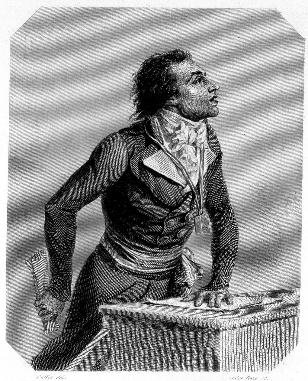 صورة لبرتراند باري دي فيوزاك (1755-1841) ، سياسي فرنسي. في "تاريخ الجيروندين" بقلم لامارتين بواسطة المدرسة الفرنسية