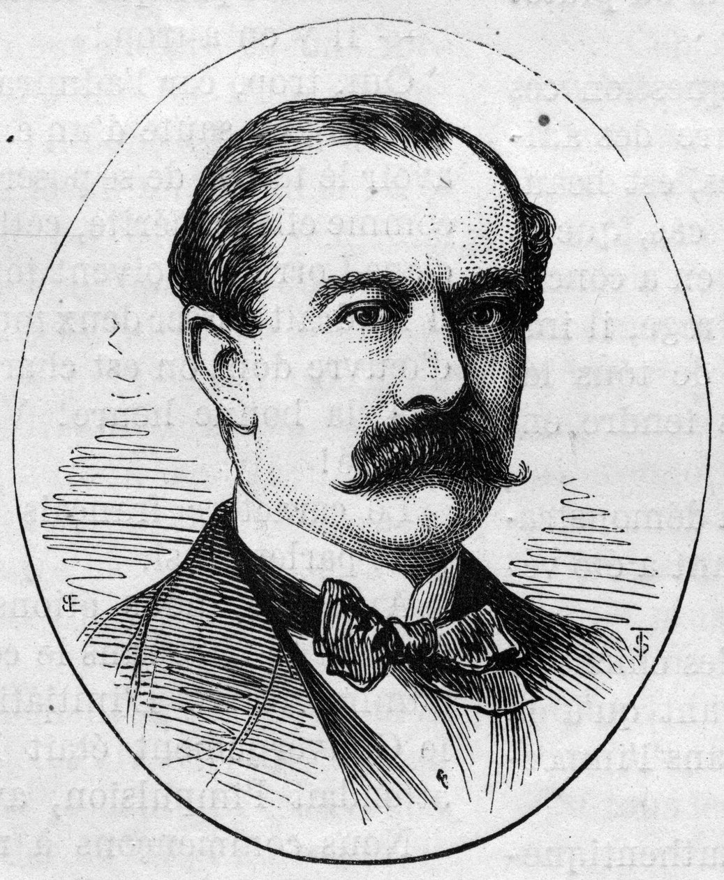 صورة لكاميل بيرنييه (1823-1902) ، رسام فرنسي. نقش في "" Le Monde Illustré "" رقم 890 بتاريخ 2 مايو 1874. بواسطة المدرسة الفرنسية