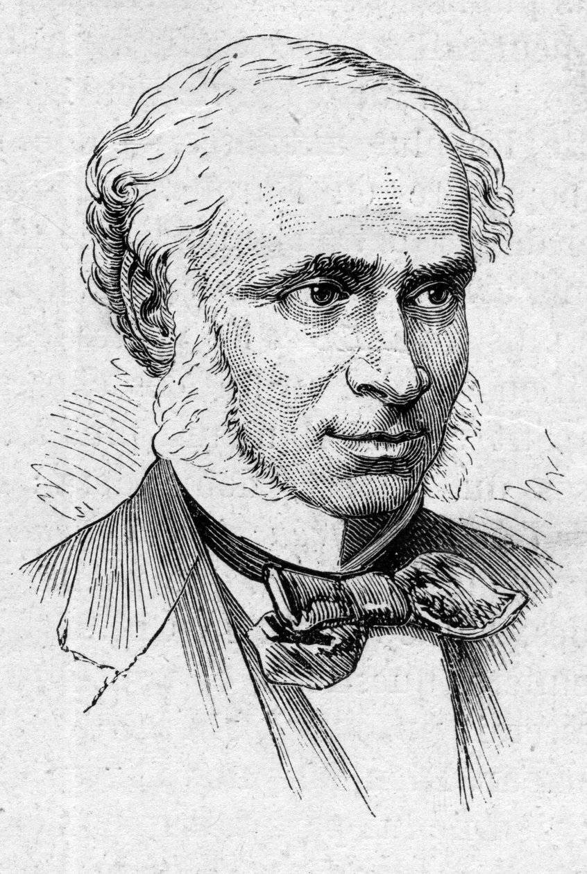 صورة لكاميل دوسيه (1812-1895) ، شاعر وكاتب مسرحي وأكاديمي فرنسي. نقش في "" Le Monde Illustré "" رقم 883 بتاريخ 14 مارس 1874. بواسطة المدرسة الفرنسية