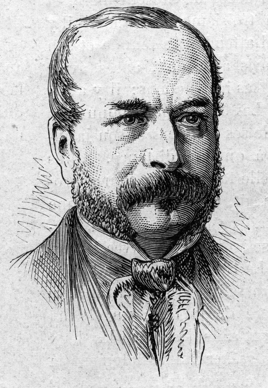 صورة لكاميل روسيت (1821-1892) ، مؤرخ وأكاديمي فرنسي. نقش في "" Le Monde Illustré "" رقم 883 بتاريخ 14 مارس 1874. بواسطة المدرسة الفرنسية
