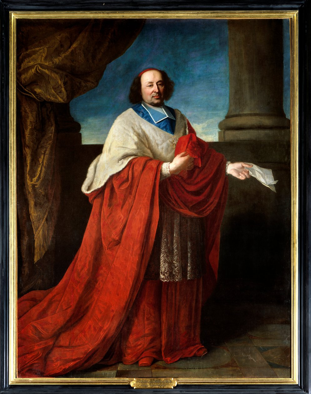 صورة للكاردينال دي كامبوت دو كوزلين (1636-1706) إيفيك دورلينز ، بريور لونغبونت. لوحة مجهولة من القرن السابع عشر. زيت على قماش. ذكر إلزامي: Sully sur Loire ، Chateau de Sully - صورة الكاردينال de Cambout de Coislin (1636-1706) بواسطة المدرسة الفرنسية