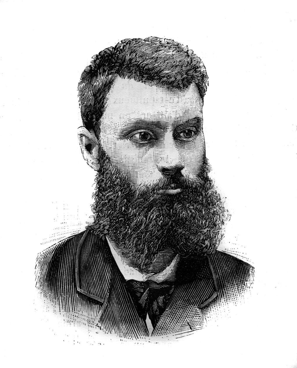 صورة شخصية تشارلز كميل بيليتان (1846-1915) ، سياسي وصحفي وكاتب فرنسي. نقش في "" Le Monde Illustré "، 2 يناير بواسطة المدرسة الفرنسية