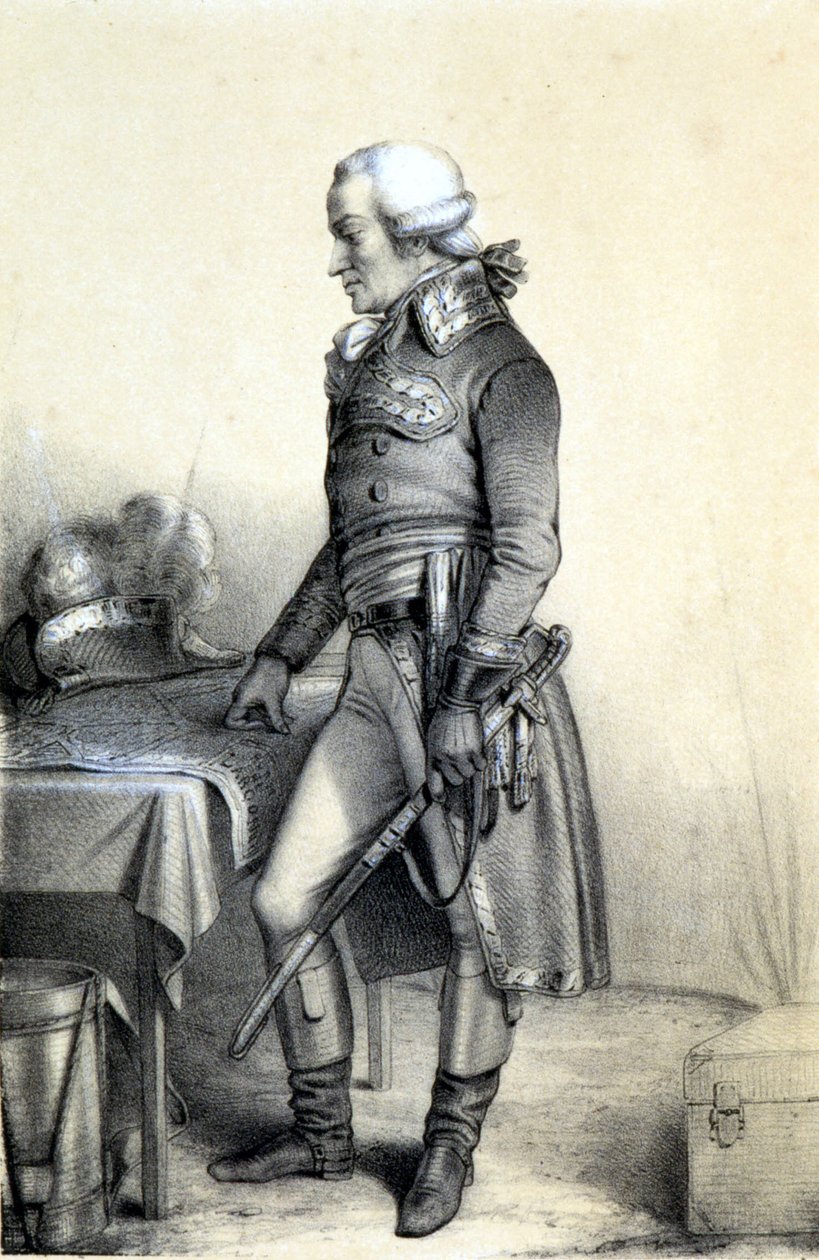 Portrait of Charles François du Périer dit Dumouriez (1739-1823), general français. - in “Galerie historique de la Revolution Française”” by Albert Maurin, ed. Paris 1843 بواسطة المدرسة الفرنسية