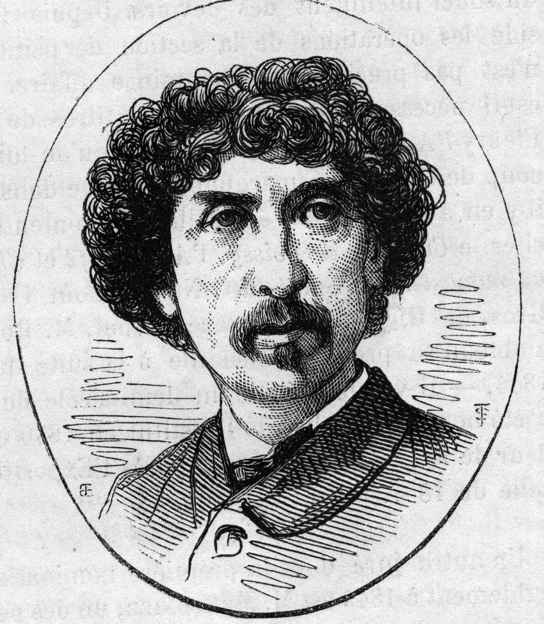 صورة للمهندس المعماري الفرنسي تشارلز غارنييه (1825-1898). نقش في "" Le Monde Illustré "" رقم 890 بتاريخ 2 مايو 1874. بواسطة المدرسة الفرنسية