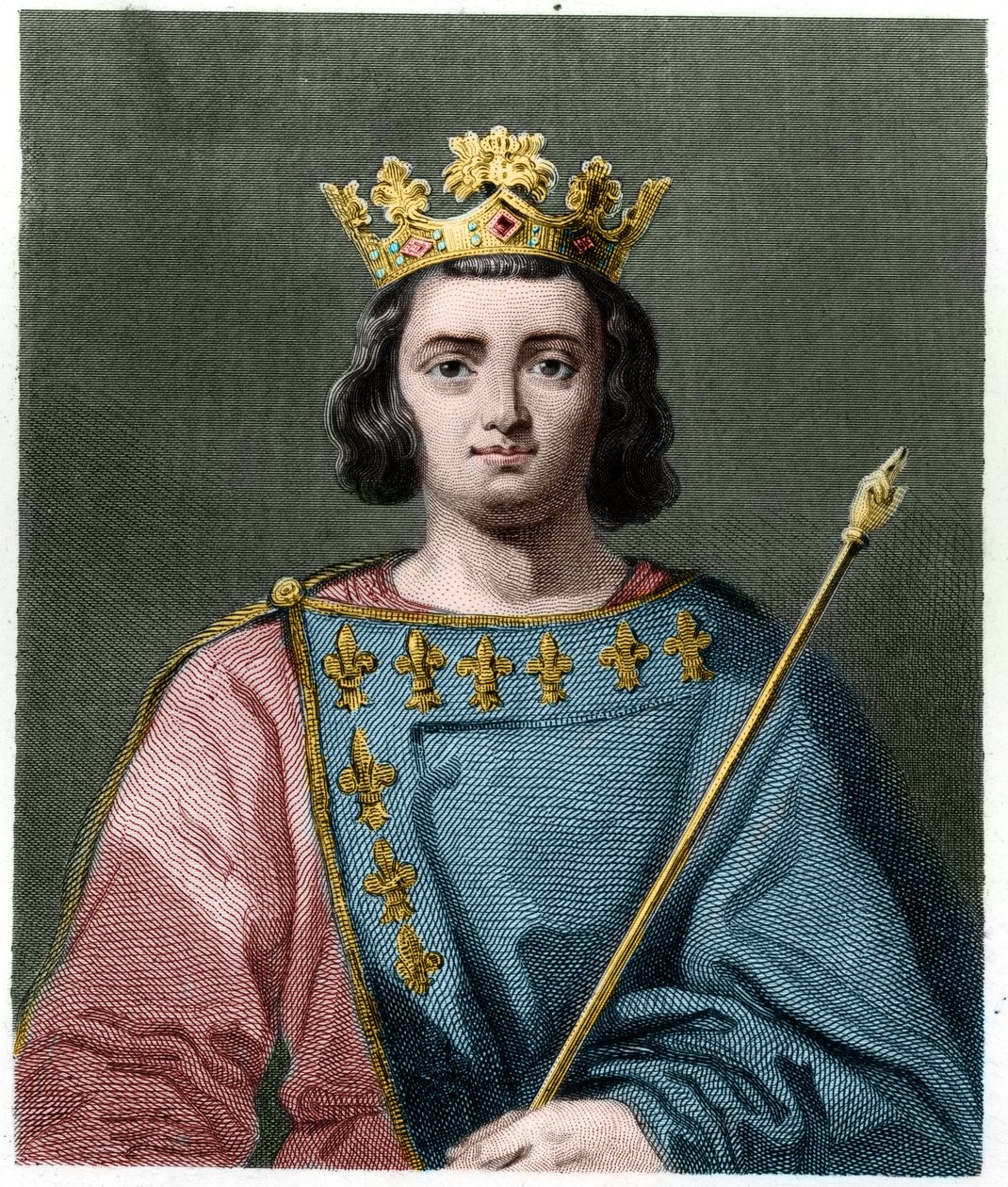 صورة لشارل الرابع بيل (1294 - 1328) ، ملك فرنسا - في "" Histoire des Francais "للافالي ، نقش ، بدون تاريخ. بواسطة المدرسة الفرنسية