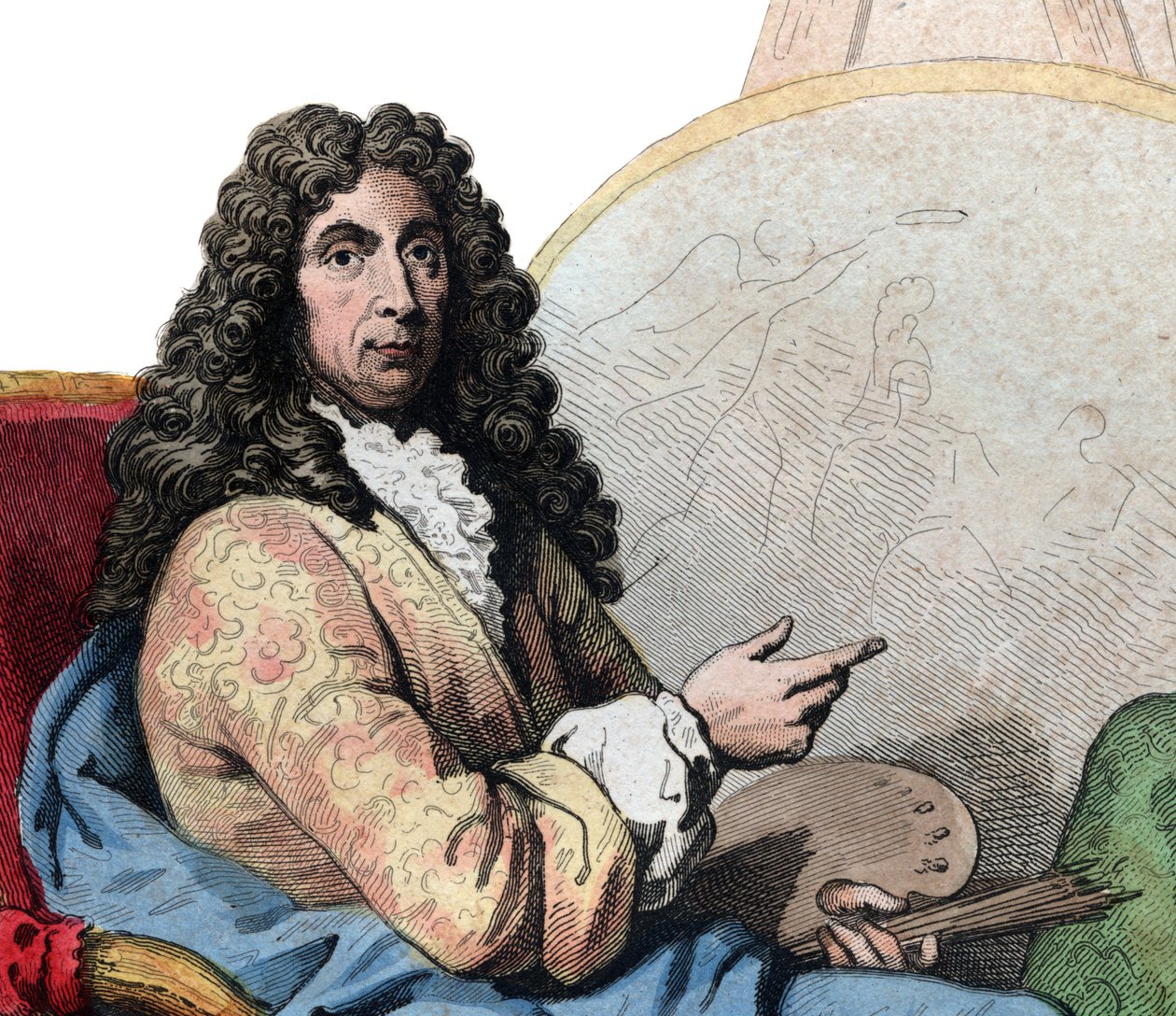 صورة لتشارلز ليبرون (لو برون) (1619-1690) ، رسام فرنسي ومنظر فني. بواسطة المدرسة الفرنسية