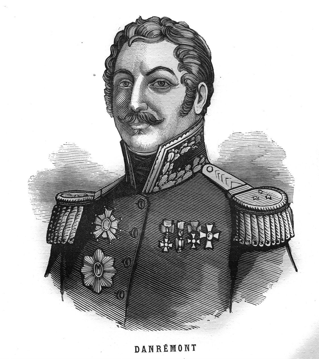 صورة تشارلز ماري ، كونت دينيس دريمونت (1783-1837) ، الجنرال الفرنسي. نقش في "Les Illustrations De L'armee Francaise de 1789 a 1880" بواسطة المدرسة الفرنسية