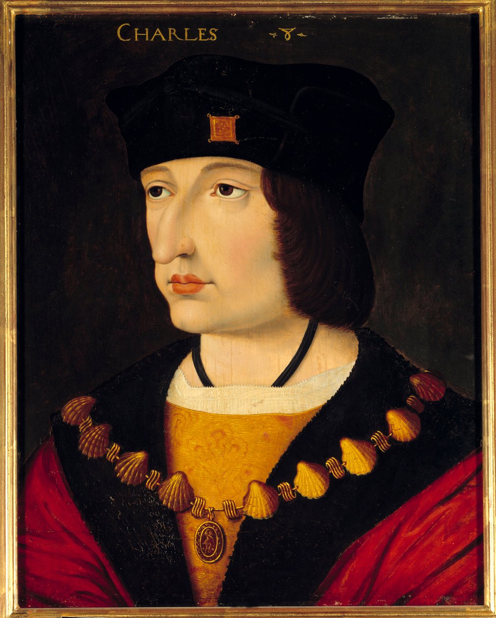 Portrait of Charles VIII (1470 - 1498) King of France son of Louis XI. Anonymous painting of the French school بواسطة المدرسة الفرنسية