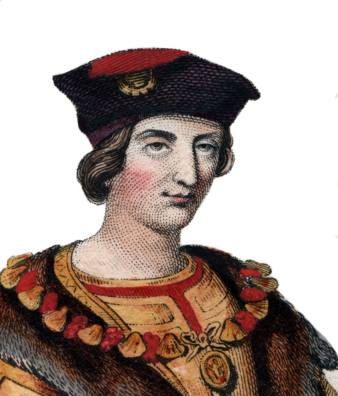 صورة لتشارلز الثامن ملك فرنسا (1470-1498) ، ملك فرنسا. بواسطة المدرسة الفرنسية
