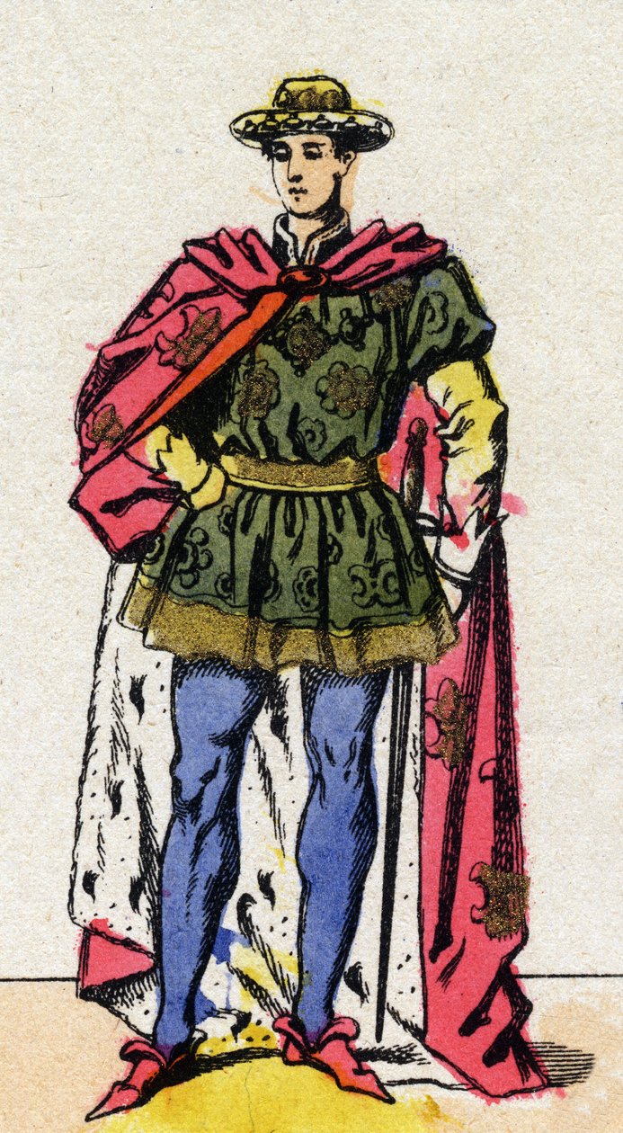 صورة لتشارلز السابع (1403-1461) ملك فرنسا. بواسطة المدرسة الفرنسية