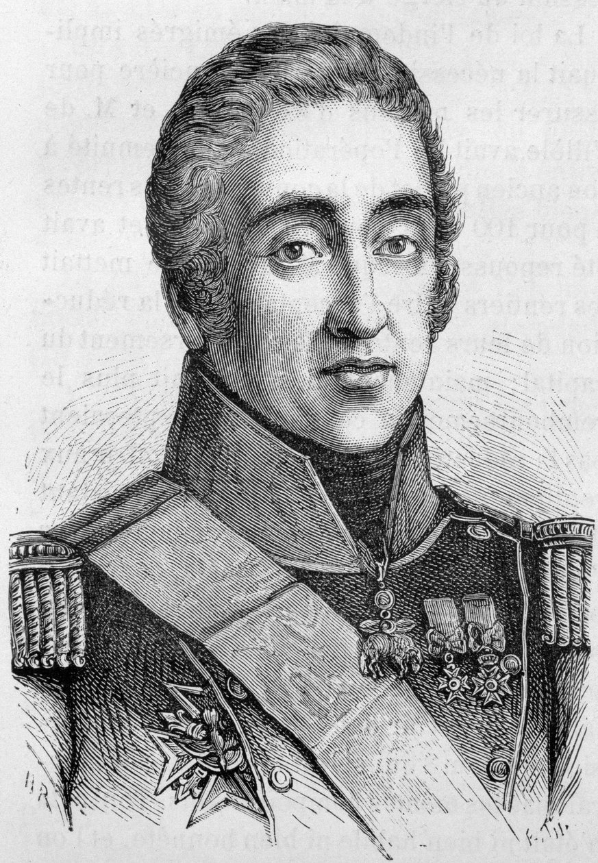 صورة لتشارلز العاشر ، ملك فرنسا (1757 - 1836) - في "" تاريخ فرنسا "لهنري مارتن بواسطة المدرسة الفرنسية