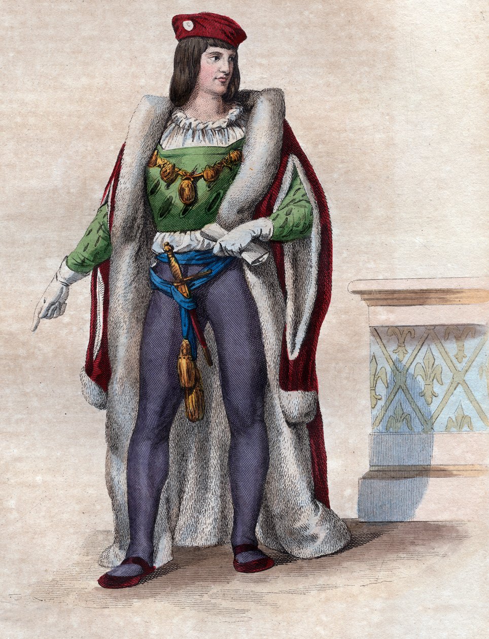 صورة لتشارلز فالوا ، دوق أورليانز (1394-1465) ، الشاعر الفرنسي ووالد الملك لويس الثاني عشر ملك فرنسا. بواسطة المدرسة الفرنسية