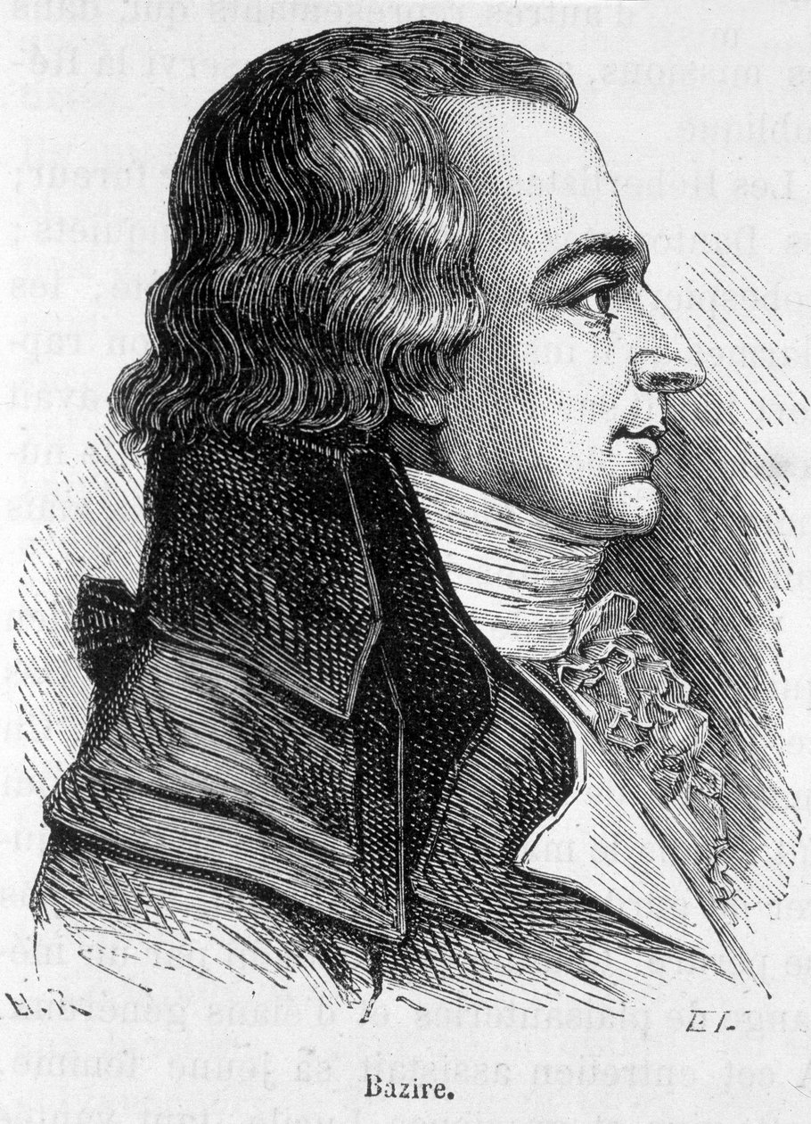 صورة لكلود باسير أو بازير (1764-1794) ، سياسي فرنسي - في "L'Histoire de France" "هنري مارتن بواسطة المدرسة الفرنسية