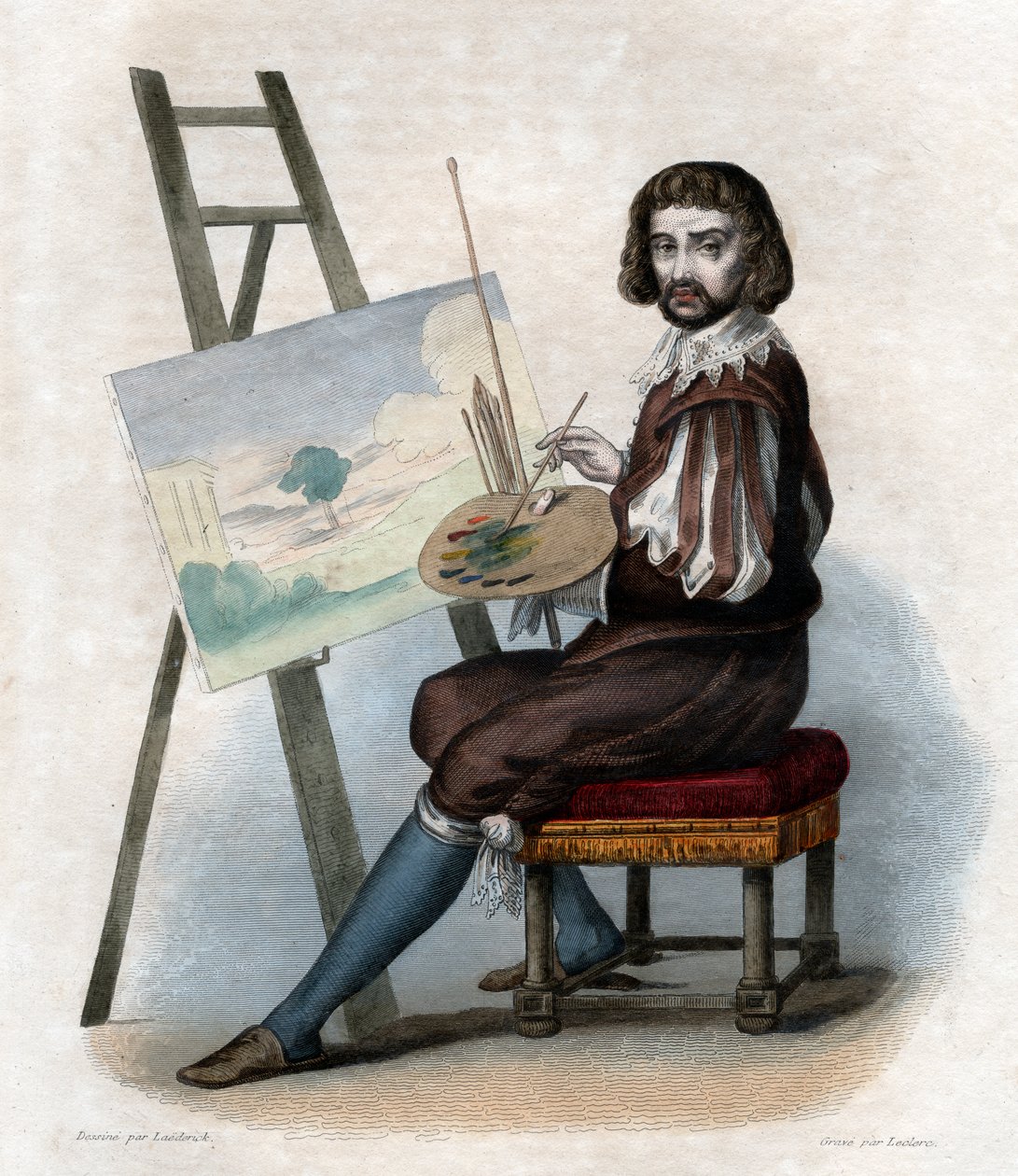 صورة كلود جيلي تسمى لو لورين (1600-1682) ، رسام فرنسي. بواسطة المدرسة الفرنسية