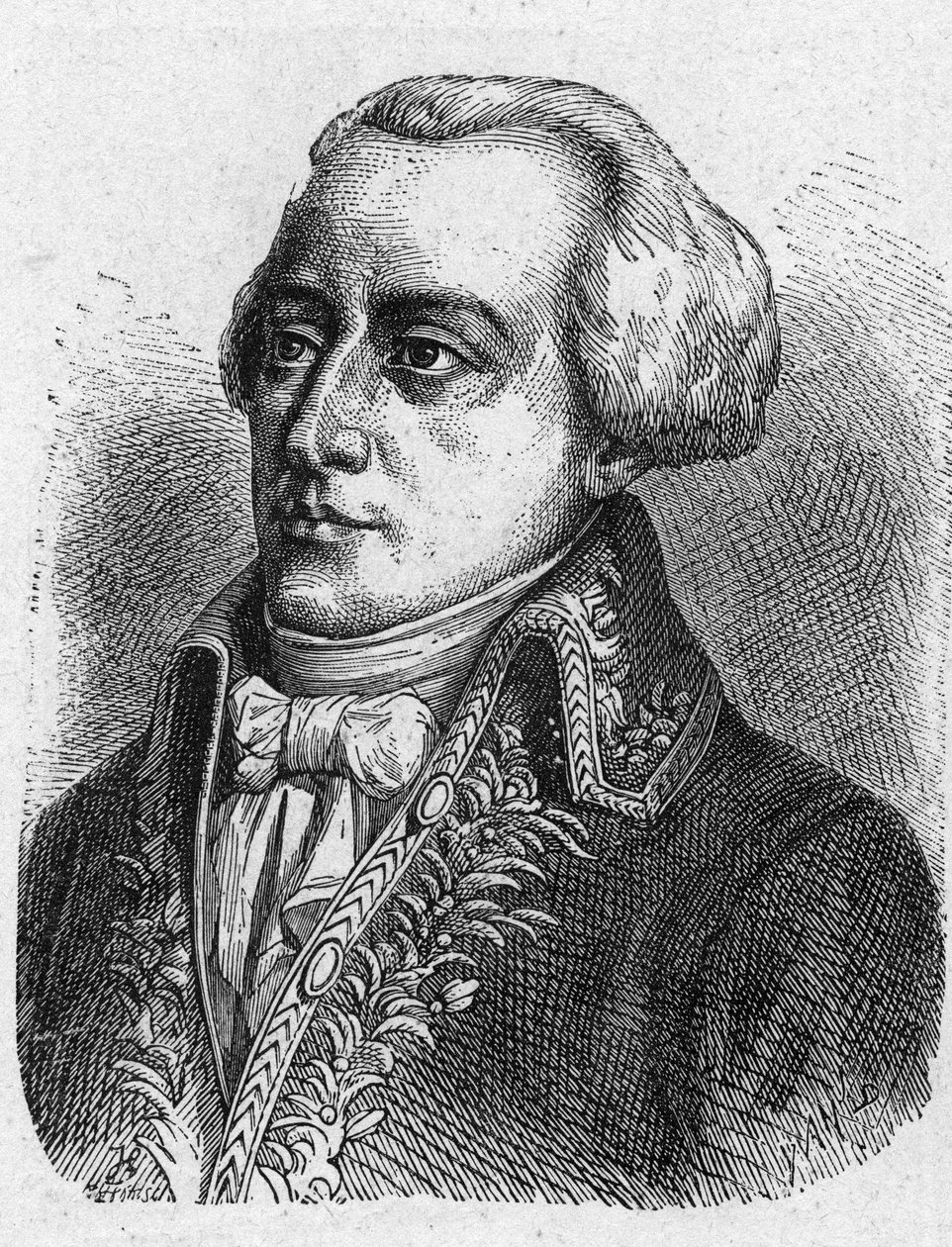 صورة لكلود لويس بيتيت (1749 - 1806) ، مفوض الحرب. نقش من عام 1889. مجموعة خاصة. بواسطة المدرسة الفرنسية