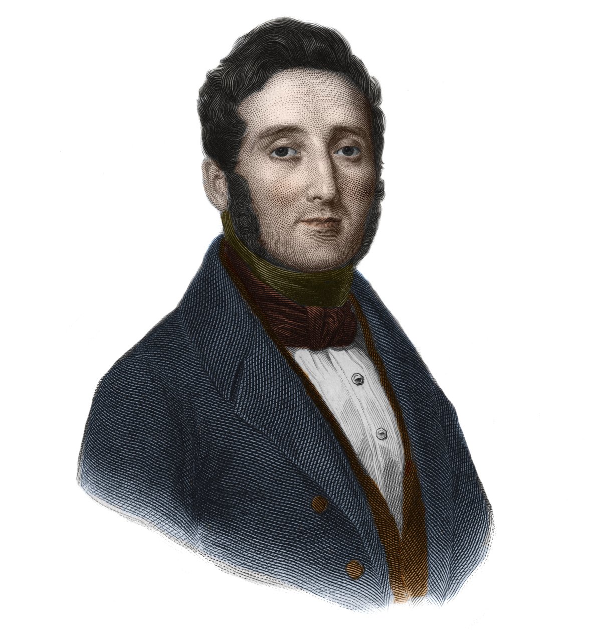 صورة للكونت هيبوليت فرانسوا جوبير (1798-1874) ، سياسي وعالم نبات فرنسي. في "" كتاب المتحدثين "للويس دي كورمينين تيمون. 1842. مجموعة خاصة. بواسطة المدرسة الفرنسية