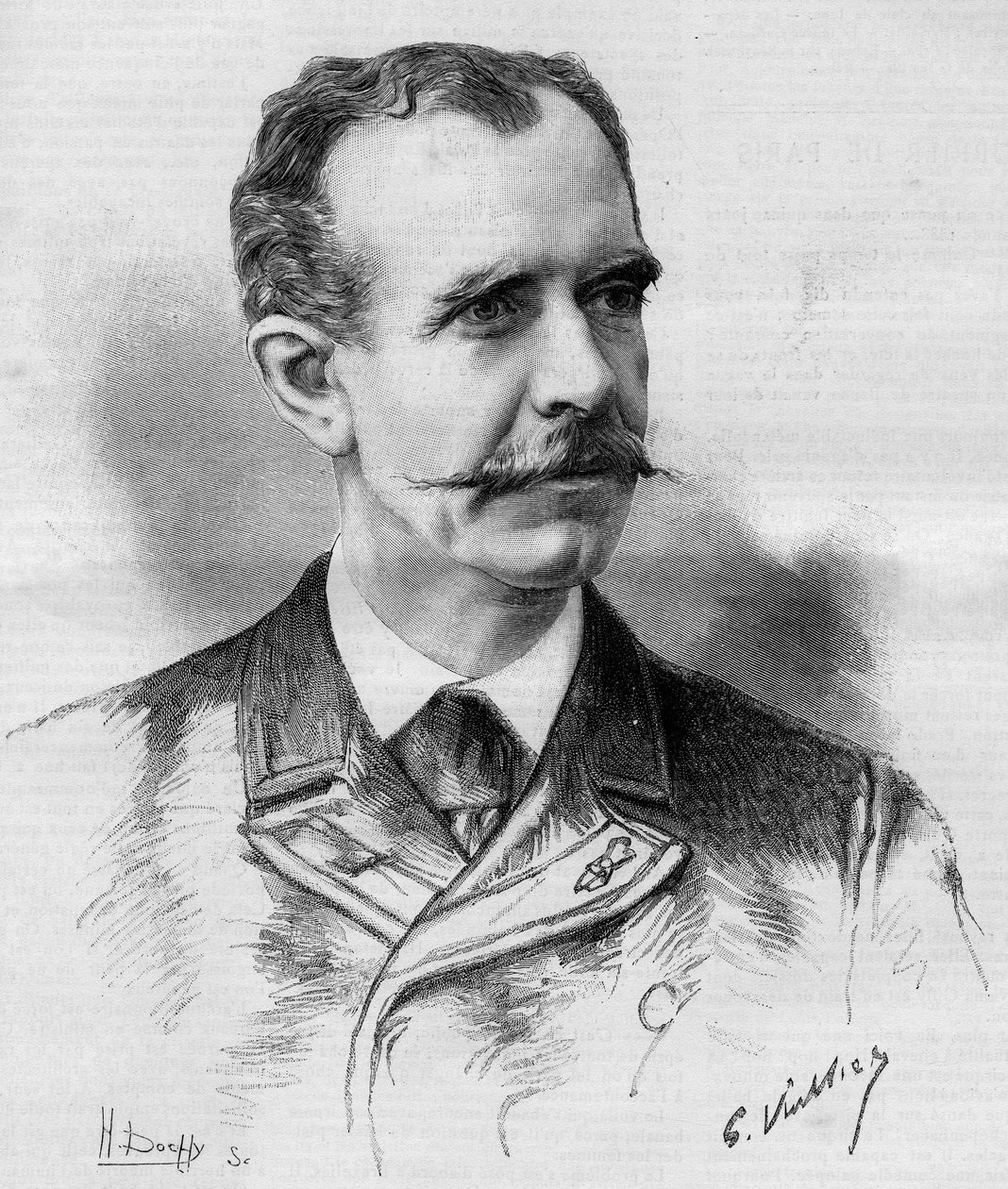صورة للكونت بول غابرييل أوثينين ديهوسونفيل (1843-1924) تم انتخابه في أكاديمية Francaise على كرسي 27 في عام 1888. بواسطة المدرسة الفرنسية