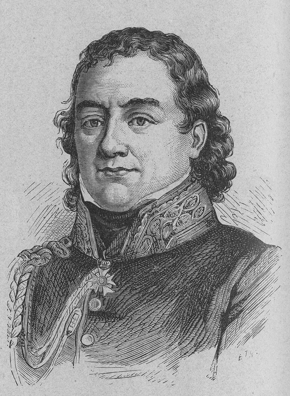 صورة لدومينيك جان ، بارون لاري (1766 - 1842) ، جراح عسكري فرنسي - في "" Album de la Science؛ علماء لامعون الاكتشافات العظيمة "" "1896. بواسطة المدرسة الفرنسية