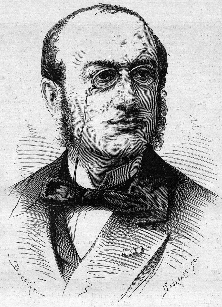 صورة إدمي ألبرت جيجوت (1835-1913) ، قائد الشرطة الفرنسية. نقش في "" Le Monde Illustré "" رقم 1104 بتاريخ 25 مايو 1878. بواسطة المدرسة الفرنسية