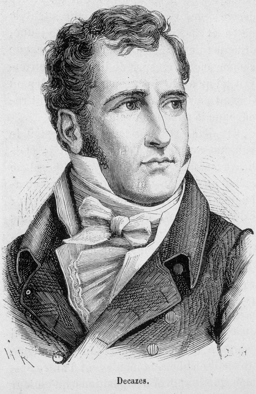 صورة لإيلي دوك دي ديكازيس وجلوكسبيرغ (1780 - 1860) ، سياسي فرنسي - في "تاريخ فرنسا" بقلم هنري مارتن بواسطة المدرسة الفرنسية
