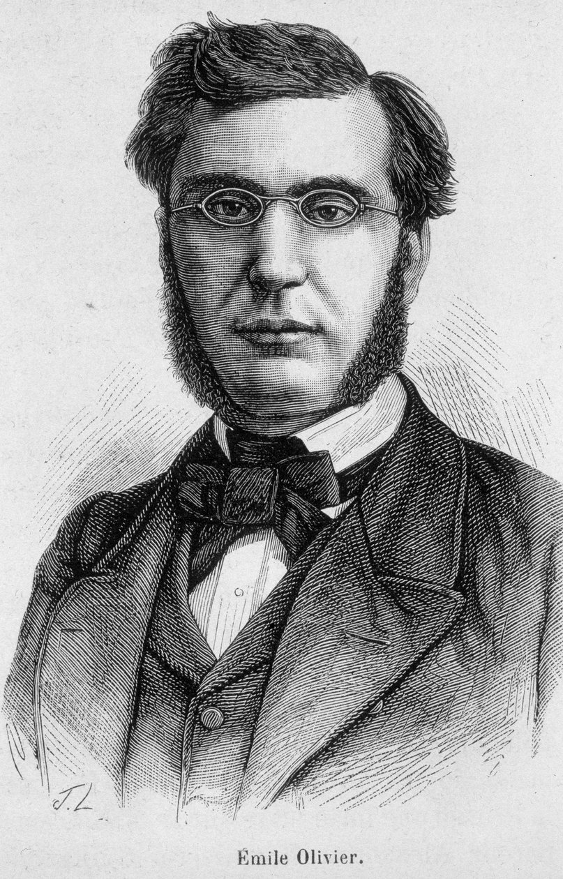 صورة لإميل أوليفييه (أو أوليفييه) ، سياسي فرنسي (1825-1913) - في "" L
