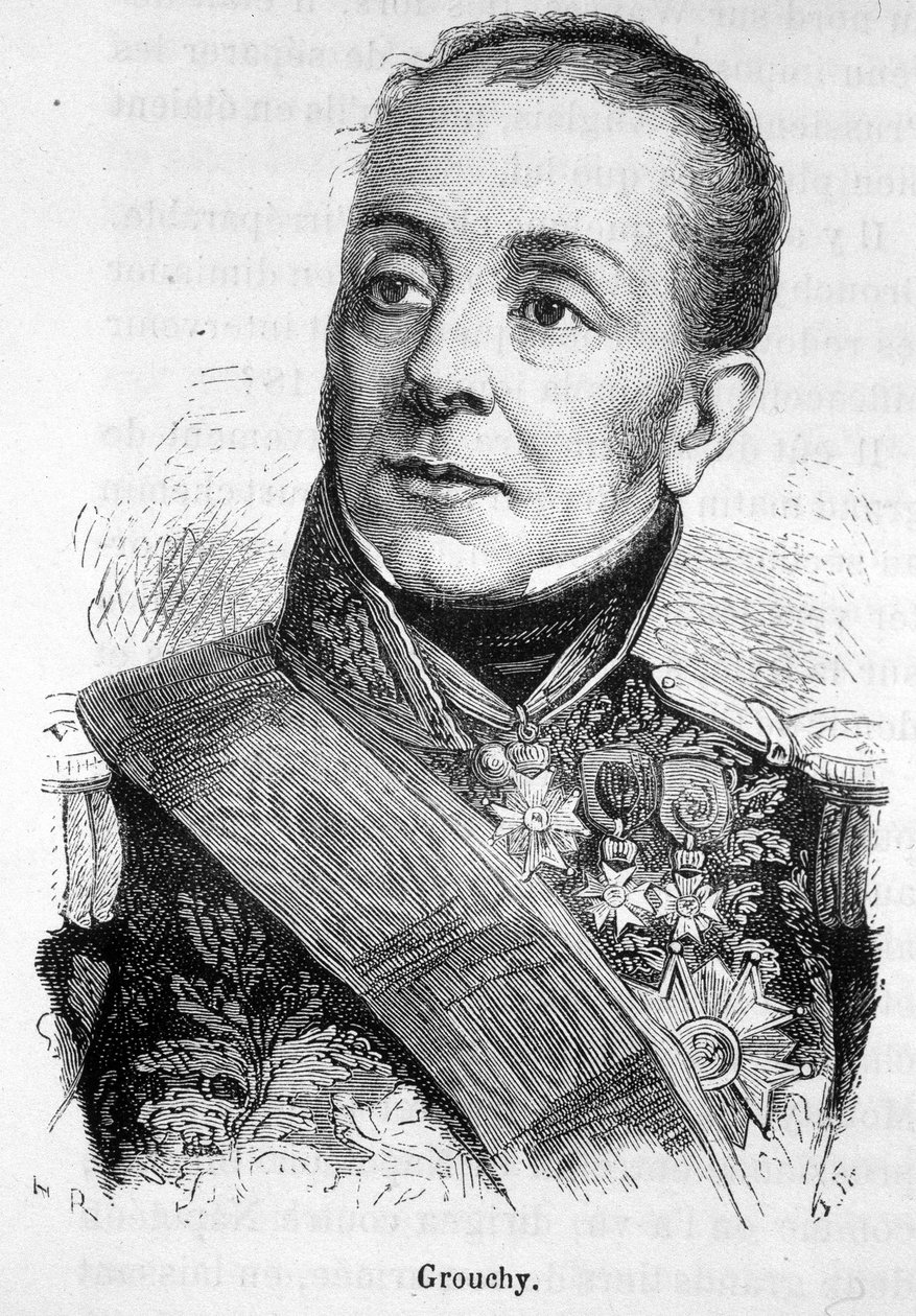 صورة إيمانويل ، ماركيز دي جروشي ، مارشال فرنسا (1766 - 1847) - في "" تاريخ فرنسا "بقلم هنري مارتن بواسطة المدرسة الفرنسية