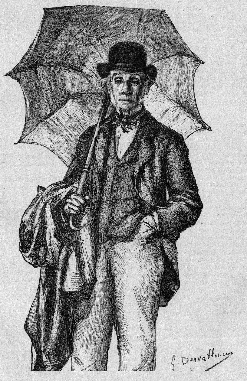 صورة شخصية لإرنست ليجوف (1807-1903) ، شاعر فرنسي ، روائي وكاتب مسرحي ، عضو أكاديمية فرانسيز. نقش في "La gazette du dimanche" في 9 يناير بواسطة المدرسة الفرنسية