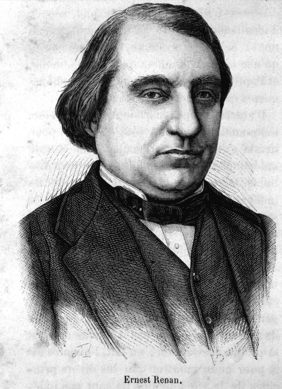 صورة شخصية لإرنست رينان (1823 - 1892) - في "" تاريخ فرنسا "بقلم هنري مارتن بواسطة المدرسة الفرنسية
