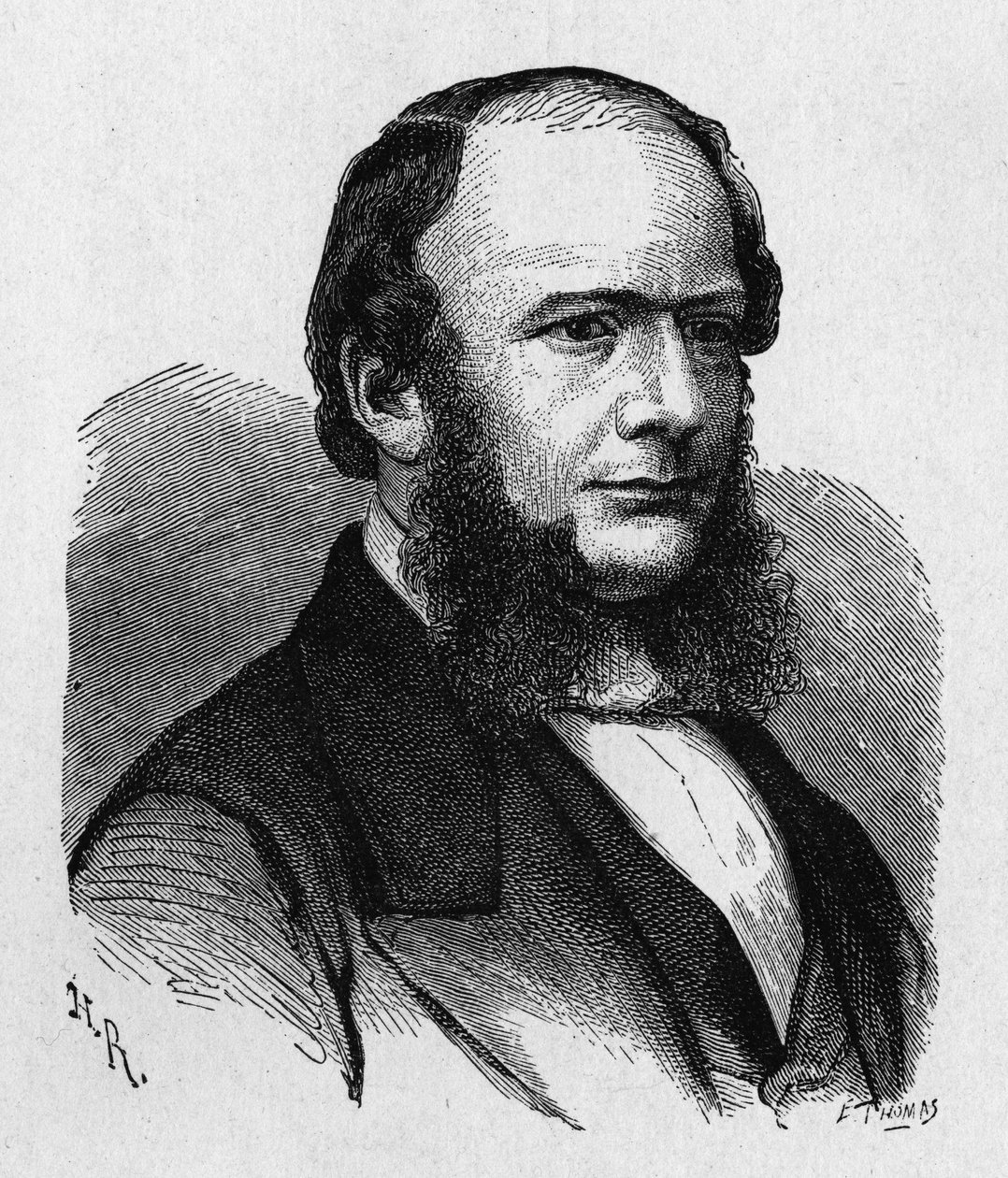 صورة شخصية لإرنست ويرنر فون سيمنز (1816 - 1892) ، مهندس وصناعي ألماني ، مؤسس الشركة التي أنشأت أول خط تلغراف أوروبي كبير ... - في "" ألبوم العلوم ؛ علماء لامعون الاكتشافات العظيمة "" "1896. بواسطة المدرسة الفرنسية