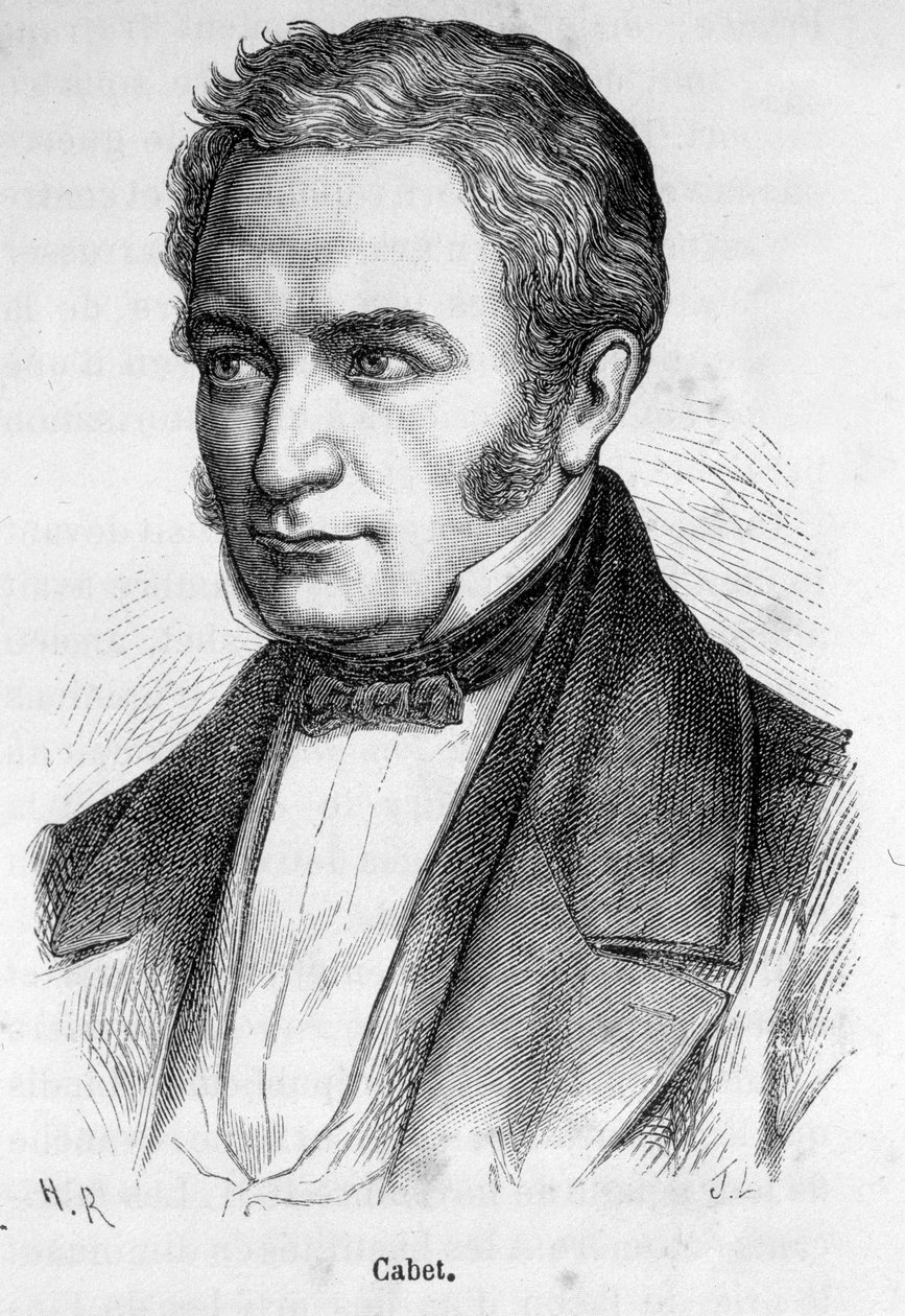 صورة لإتيان كابيه ، اشتراكي فرنسي (1788-1856) بواسطة المدرسة الفرنسية