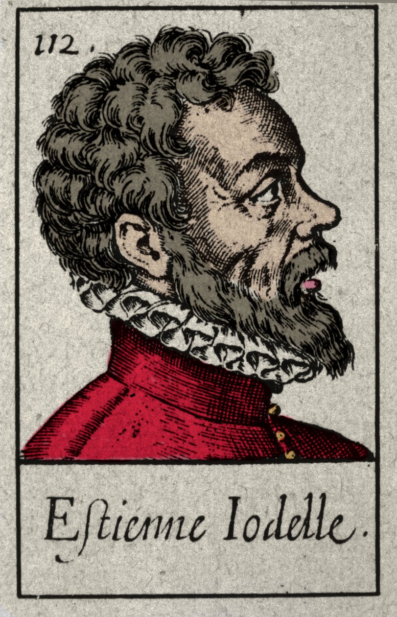 Portrait of Etienne Jodelle (1532-1573), French poet member of the Pleiade movement. Engraving of the 19th century. بواسطة المدرسة الفرنسية
