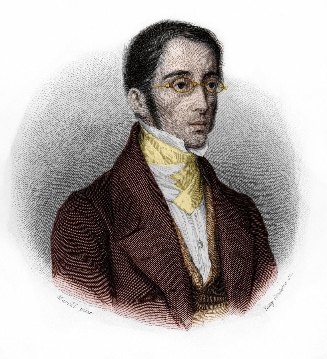 صورة لإتيان جوزيف لويس غارنييه - صفحات (Garnier Pages) (1801-1841) ، سياسي فرنسي. في "" LIBRE DES SPEAKERS "للويس دي كورمينين تيمون. 1842. مجموعة خاصة. بواسطة المدرسة الفرنسية