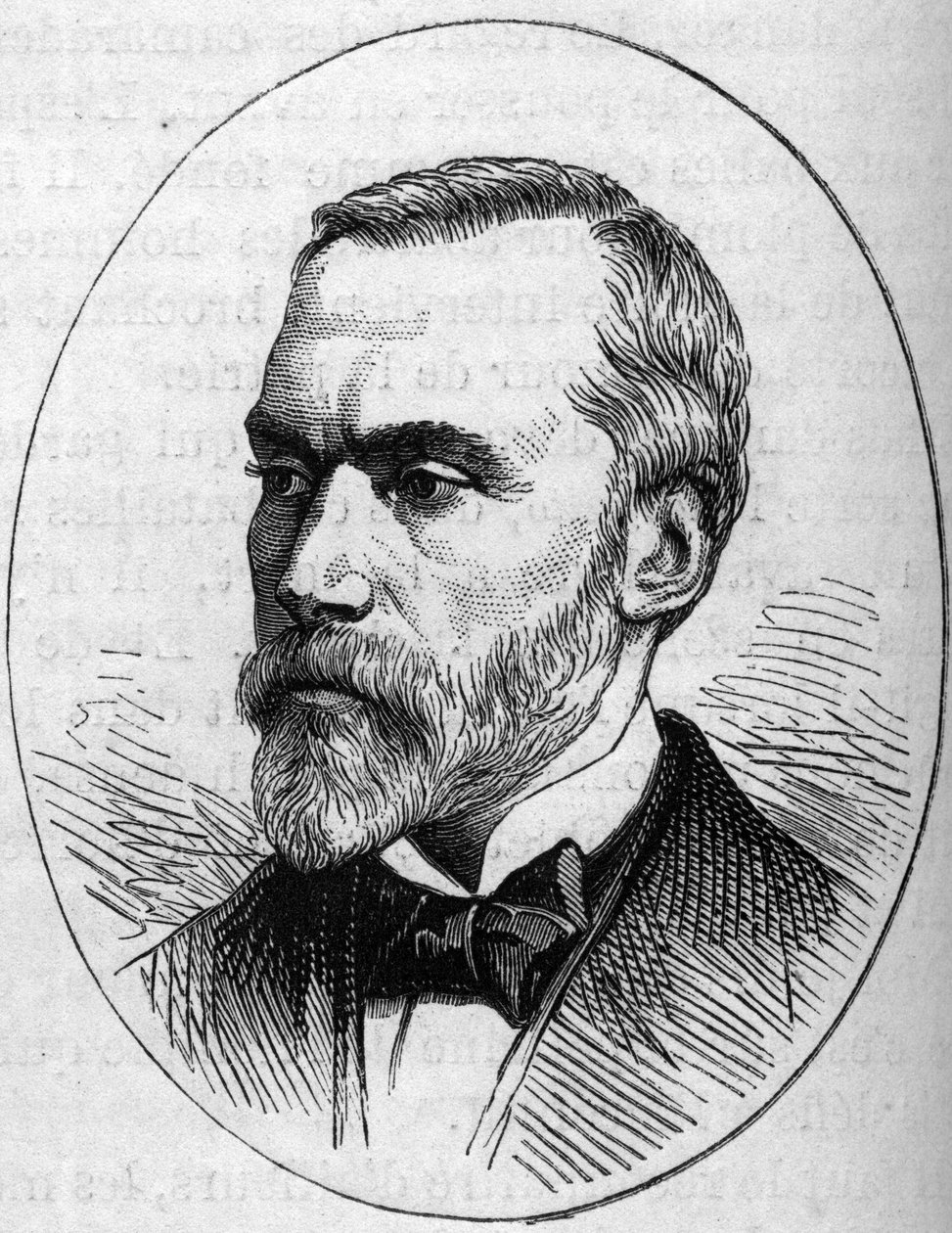 صورة يوجين غيوم (1822-1905) ، النحات الفرنسي. نقش في "" Le Monde Illustré "" رقم 890 بتاريخ 2 مايو 1874. بواسطة المدرسة الفرنسية