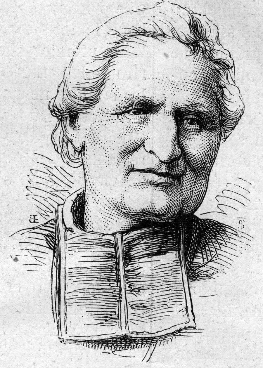صورة فيليكس دوبانلوب (1802-1878) ، كنسي وأكاديمي فرنسي. نقش في "" Le Monde Illustré "" رقم 883 بتاريخ 14 مارس 1874. بواسطة المدرسة الفرنسية