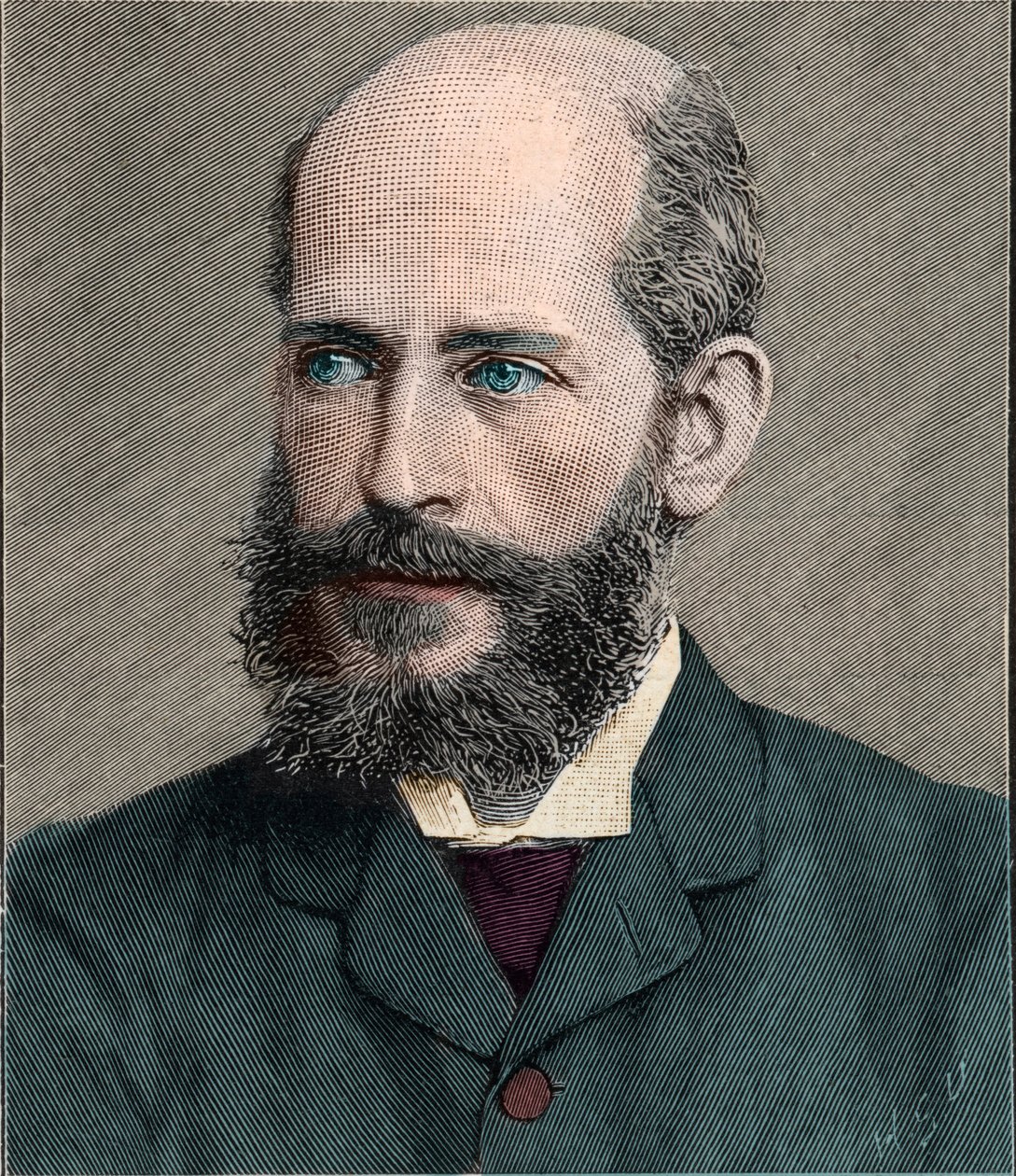 صورة فرديناند جيمس أنسيلم فرايهر فون روتشيلد (1839-1898) ، جامع الفن الإنجليزي. 1898. بواسطة المدرسة الفرنسية