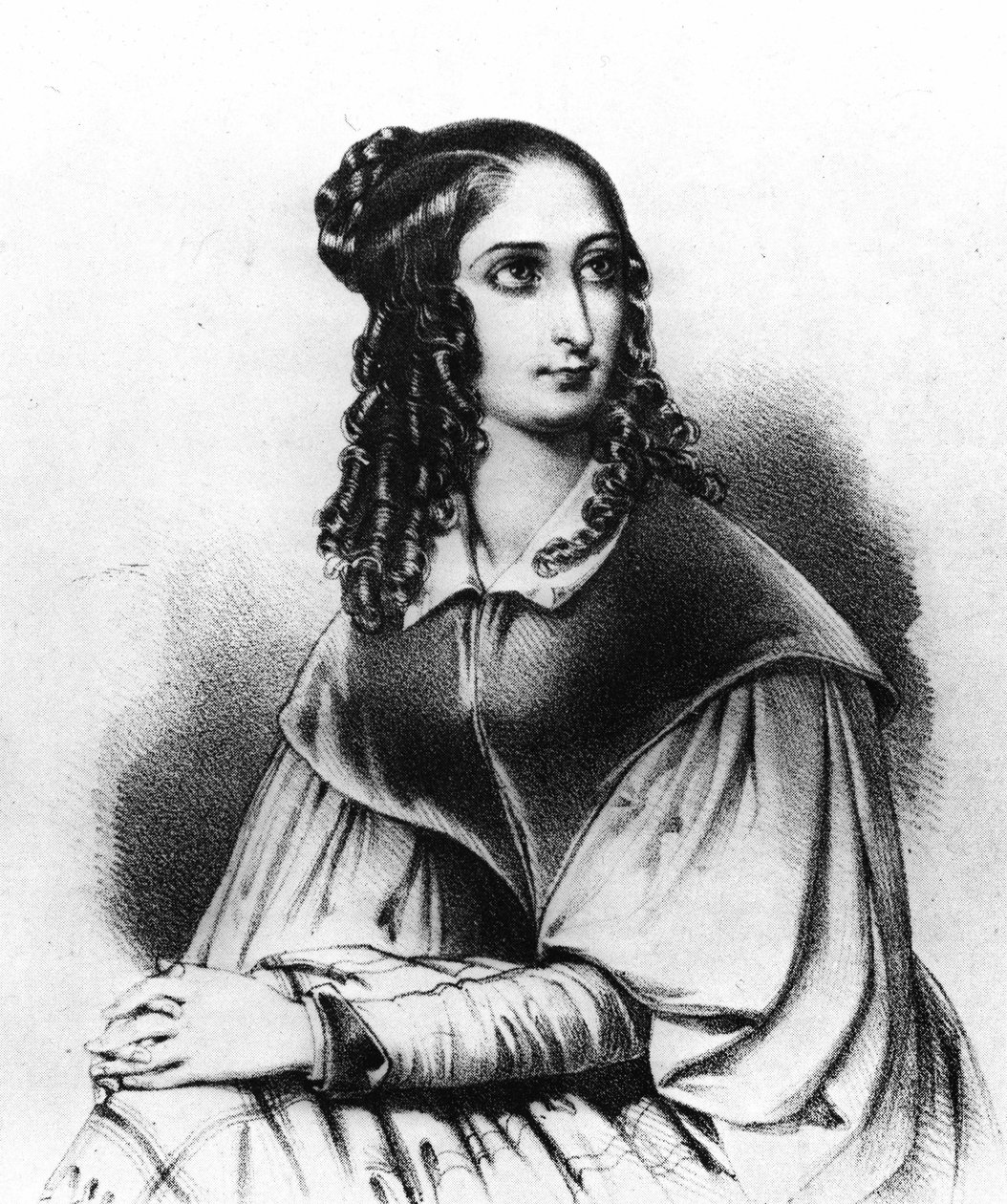 صورة فلورا تريستان في عام 1839 ، جدة غوغان ، توفيت في 14 نوفمبر 1845 في بوردو - نقش بواسطة المدرسة الفرنسية