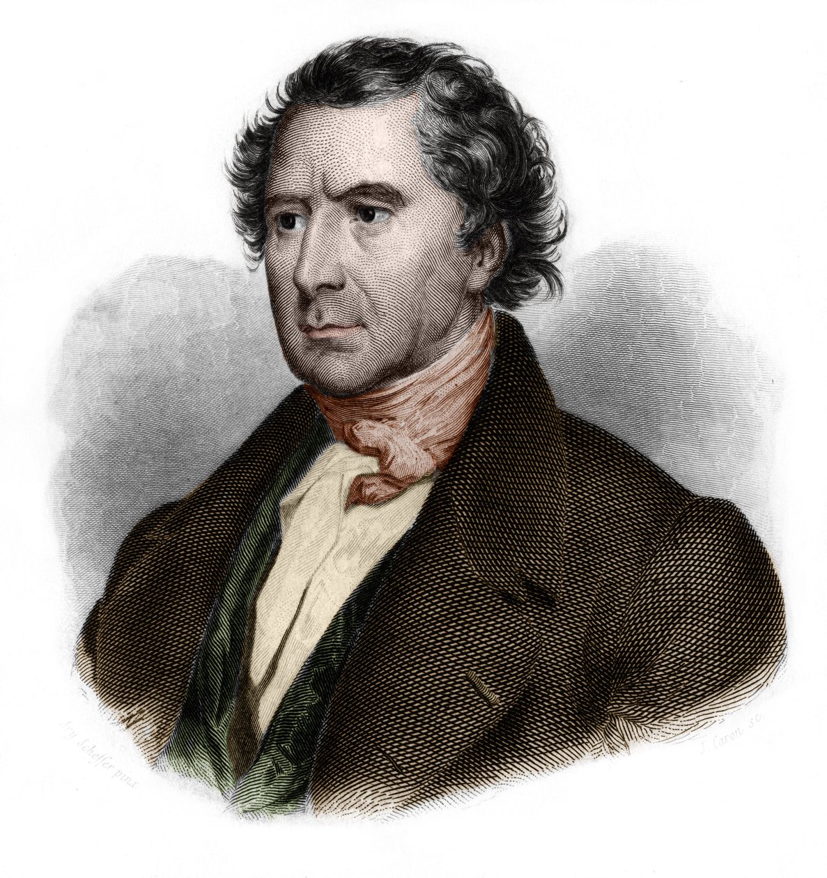 صورة لفرانسوا أراغو (1786-1853) ، عالم رياضيات ، فيزيائي ، عالم فلك وسياسي فرنسي. في "" LIBRE DES SPORERS "للويس دي كورمينين تيمون. 1842. مجموعة خاصة. بواسطة المدرسة الفرنسية