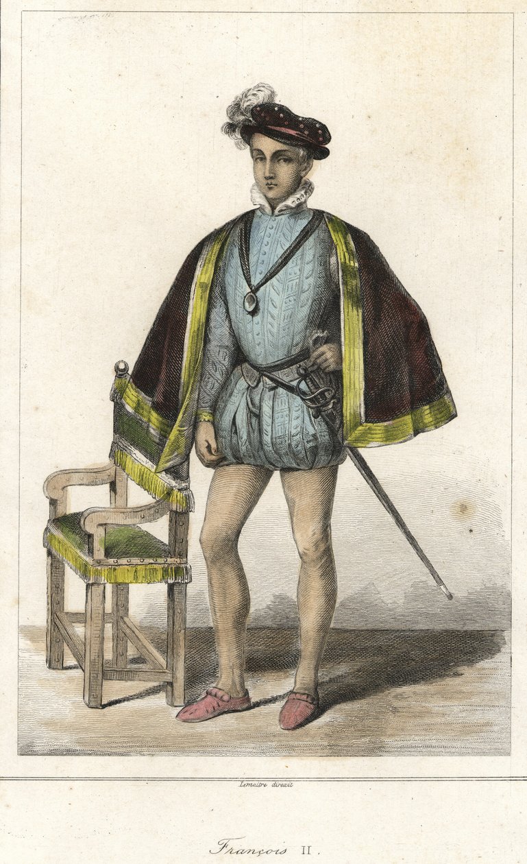 صورة لفرنسوا الثاني (1544-1560) ، ملك فرنسا. بواسطة المدرسة الفرنسية