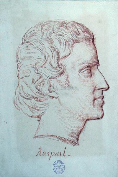 صورة لفرانسوا فينسينت راسبيل (1794-1878) (طباشير أحمر على ورق) بواسطة المدرسة الفرنسية