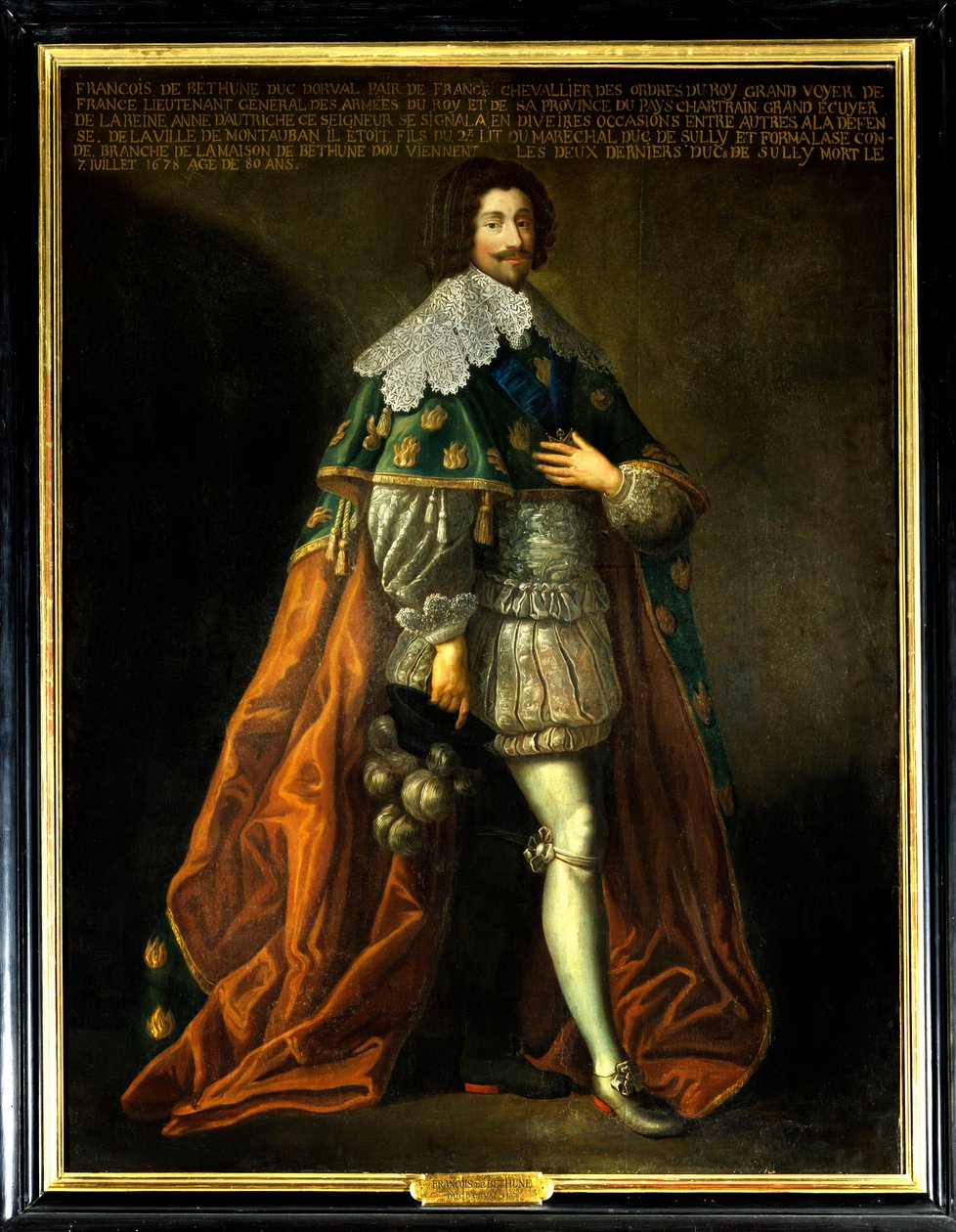 صورة لفرانسوا دي بيثون ، دوق أورفال (1598-1678) حتى من فرنسا ، ابن ماكسيميليان من بيتون ، دوق سولي (1559-1641). لوحة مجهولة من القرن السابع عشر. زيت على قماش. ذكر إلزامي: سولي سور لوار ، شاتو دي سولي - صورة الأب بواسطة المدرسة الفرنسية