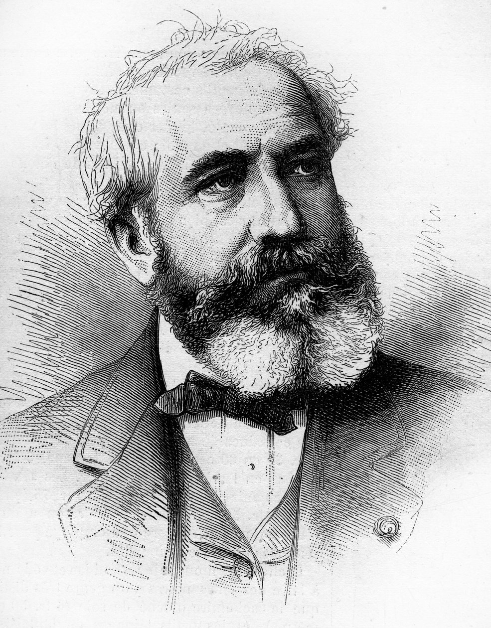 صورة لغابرييل جان أنطوان دفيود (1824-1881) ، مهندس معماري فرنسي. نقش في "" Le Monde Illustré "" رقم 1255 بتاريخ 16 أبريل 1881. بواسطة المدرسة الفرنسية