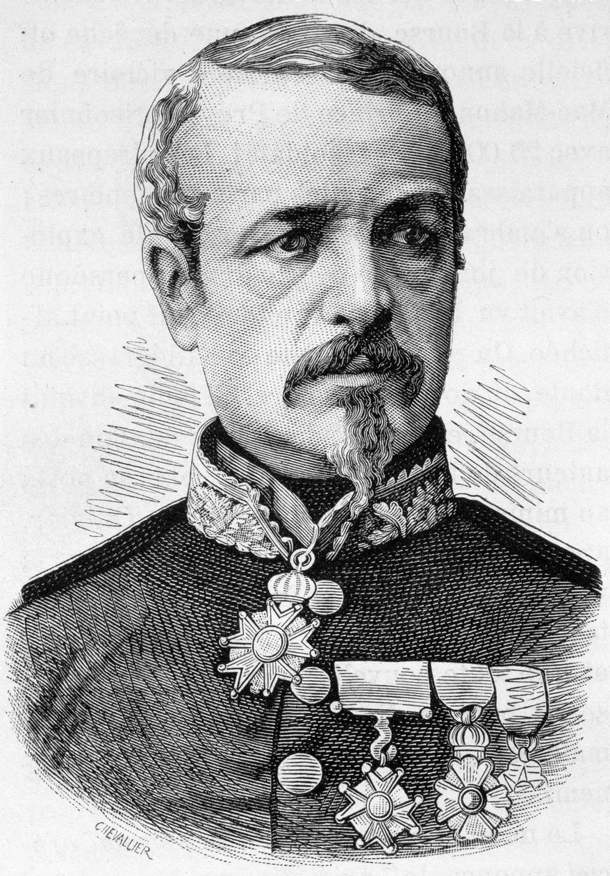 صورة للجنرال تشارلز أوغست فروسار (1807-1875) - في "" تاريخ فرنسا "بقلم هنري مارتن بواسطة المدرسة الفرنسية
