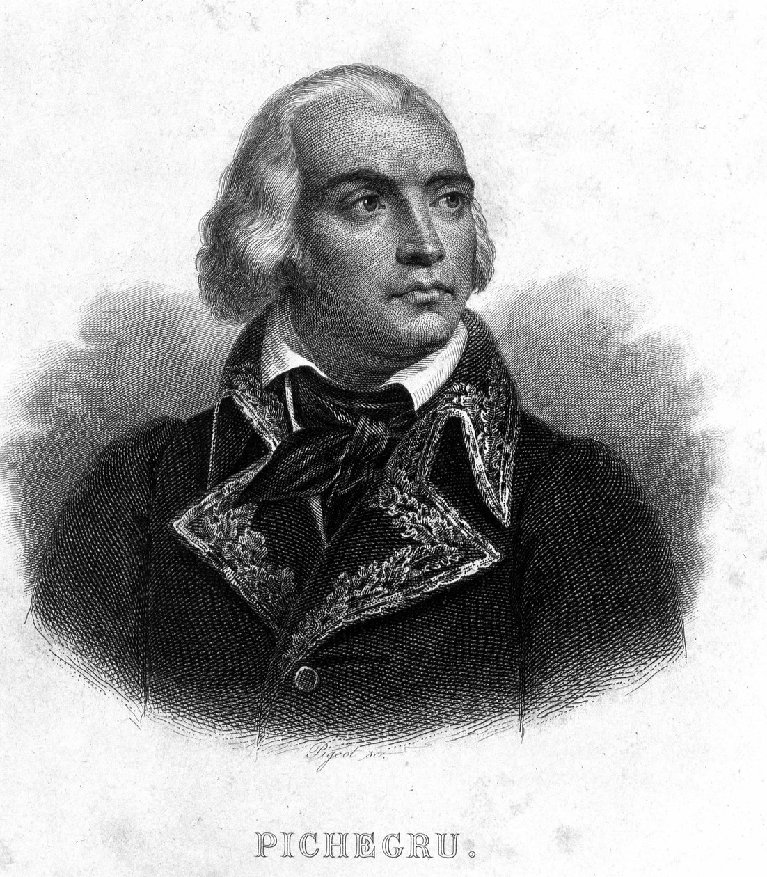 صورة للجنرال تشارلز بيشيغرو (1761 - 1804) - في "" ثورة مشتركة "بقلم تيير. القرن ال 19 بواسطة المدرسة الفرنسية