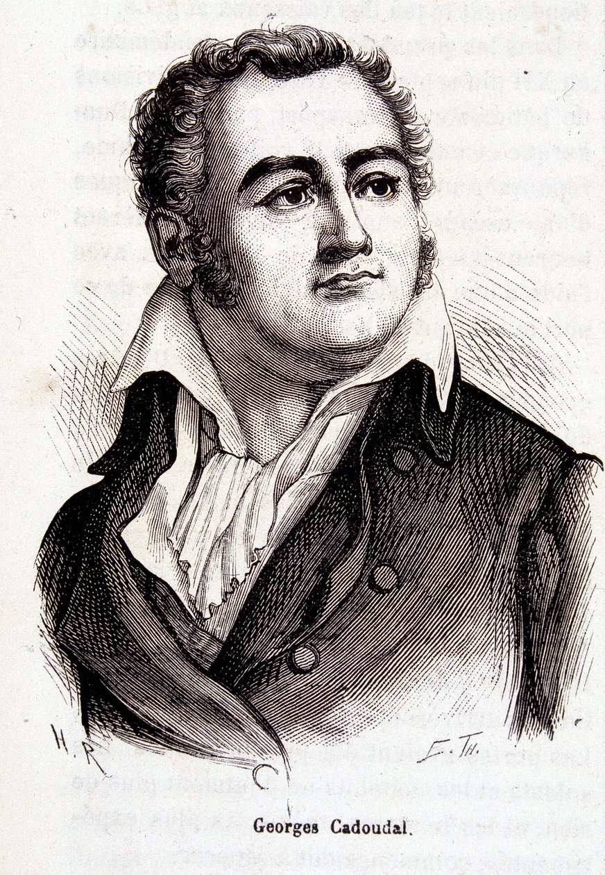 Portrait of Georges Cadoudal - engraving بواسطة المدرسة الفرنسية