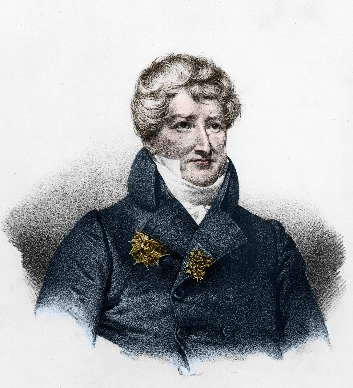 صورة لجورج كوفييه (1764-1832) ، عالم حفريات فرنسي. بواسطة المدرسة الفرنسية
