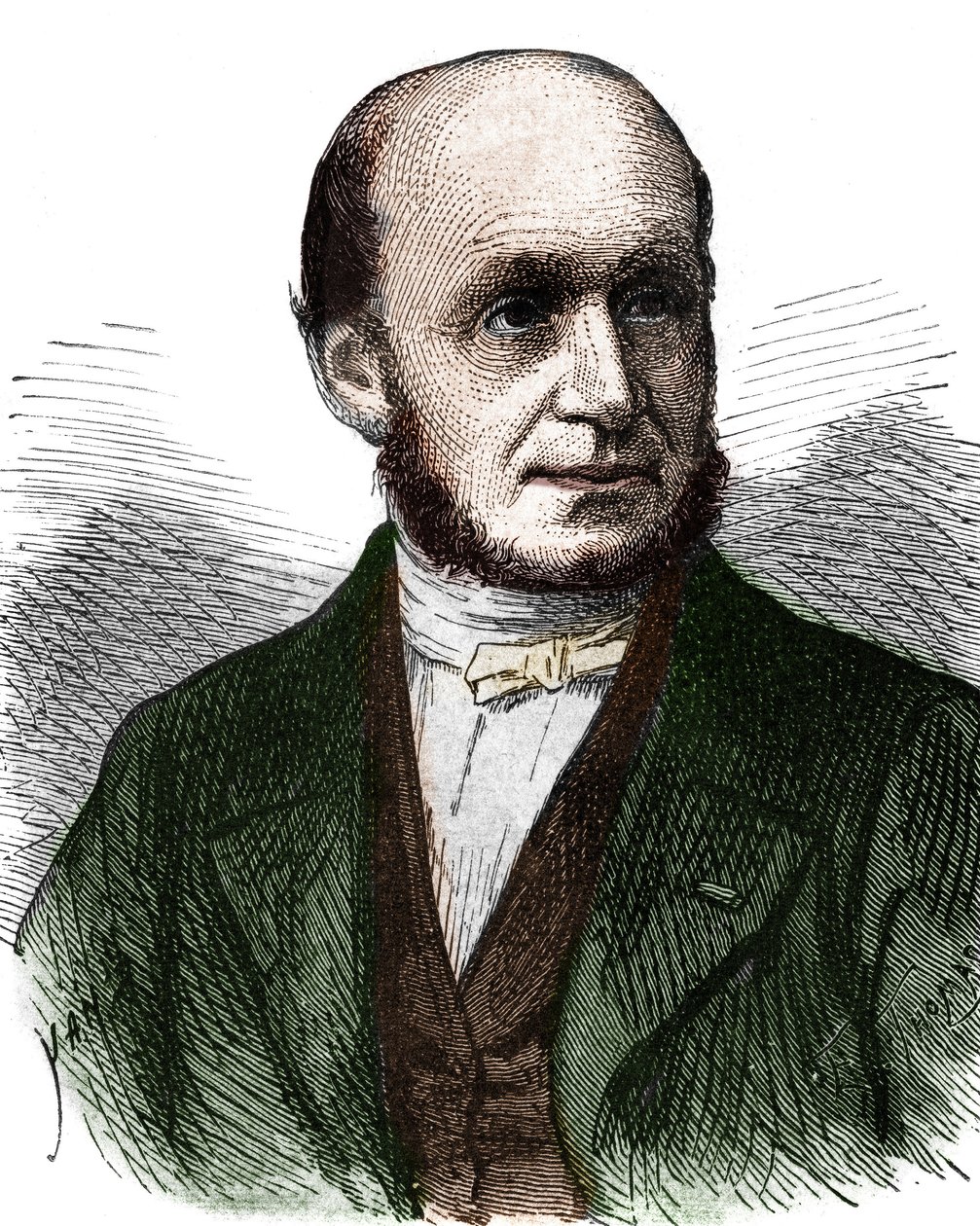 صورة لغيوم بنجامين دوشين دو بولوني (1806 - 1875) ، طبيب فرنسي - في ألبوم دي لا ساينس ؛ علماء لامعون الاكتشافات الكبرى ”” “1896. بواسطة المدرسة الفرنسية