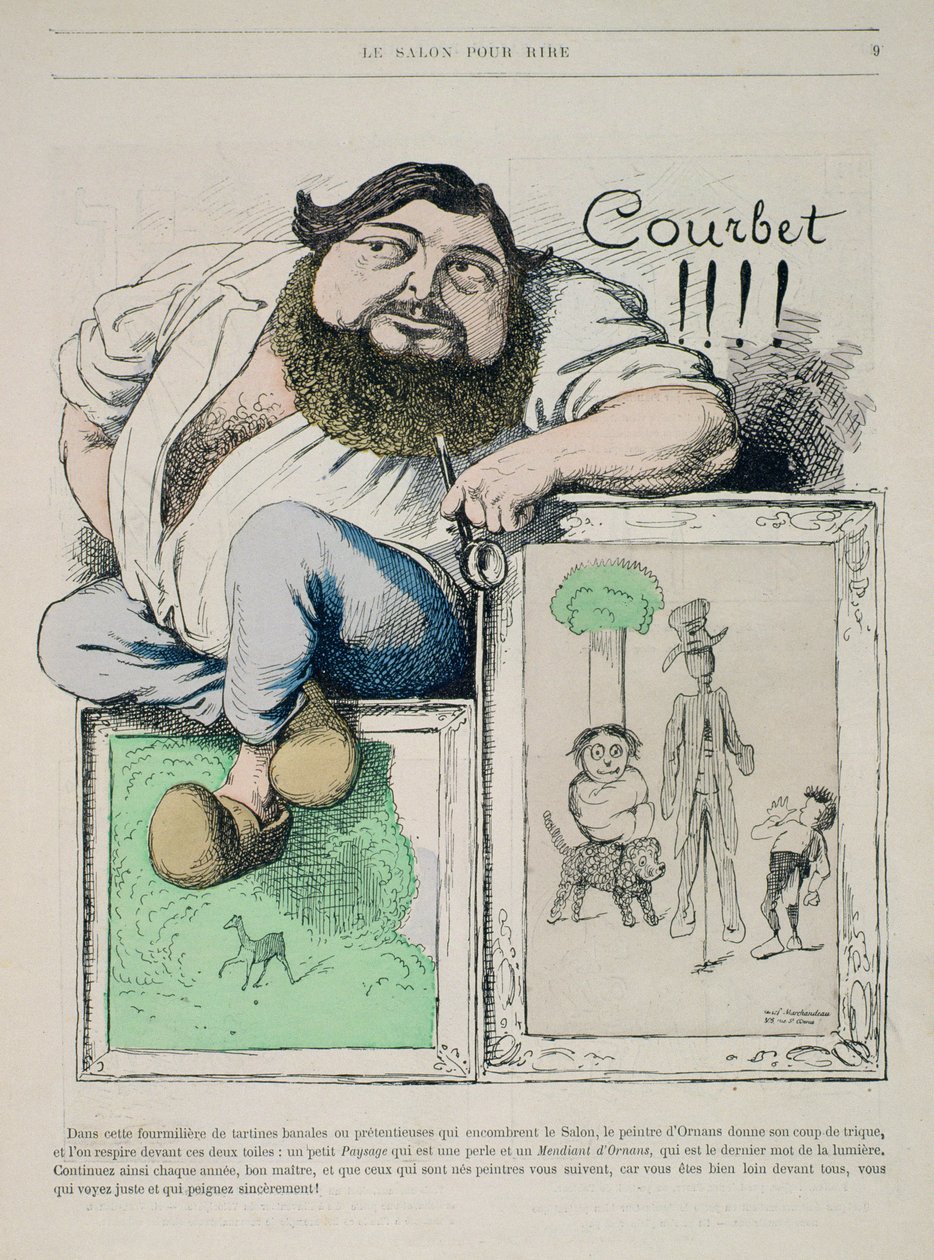 صورة لغوستاف كوربيه (1819-1877) التوضيح من جيل ريفو ، حانة. بحلول عام 1868 بواسطة Marchandeau بواسطة المدرسة الفرنسية