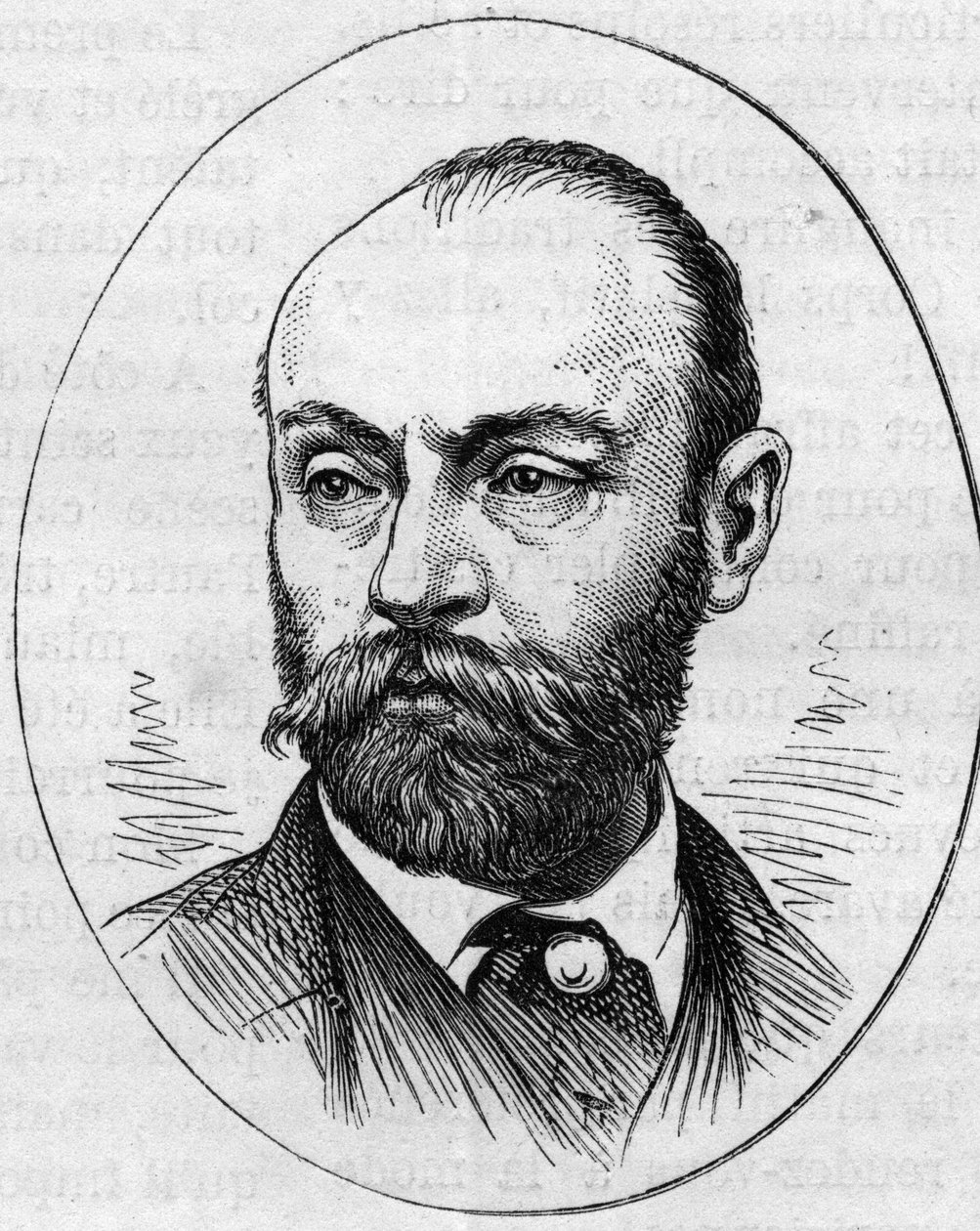 صورة لجوستاف رودولف كلارنس بولانجر (1824-1888) ، رسام فرنسي. نقش في "" Le Monde Illustré "" رقم 890 بتاريخ 2 مايو 1874. بواسطة المدرسة الفرنسية