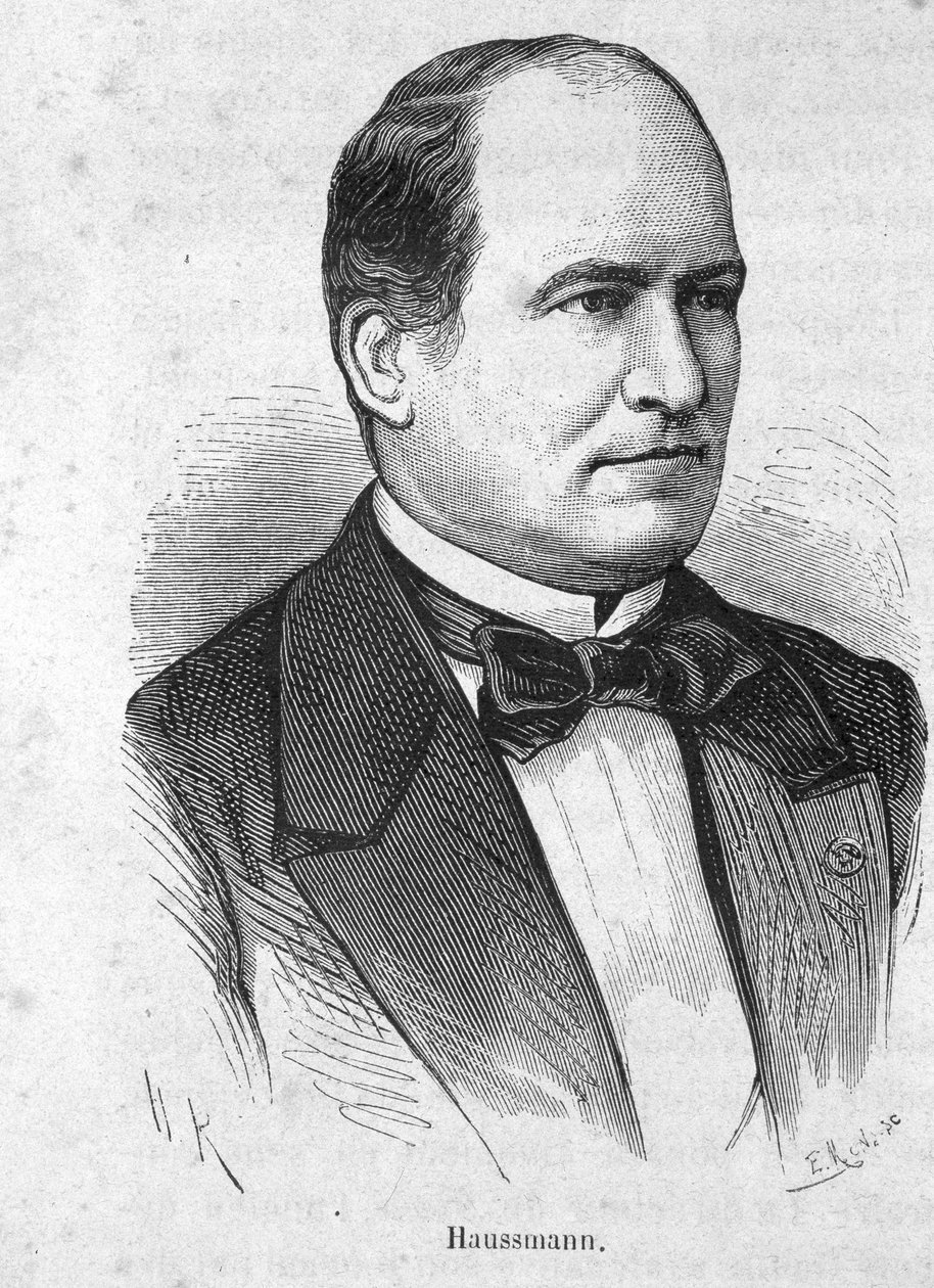 صورة لهوسمان (1809 - 1891) سياسي فرنسي - في "تاريخ فرنسا" بواسطة هنري مارتن بواسطة المدرسة الفرنسية